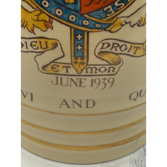 Gray’s Pottery 1L Beer Pitcher Jug – 1939 George VI & Queen Elizabeth US Tour - Picture 7 of 12